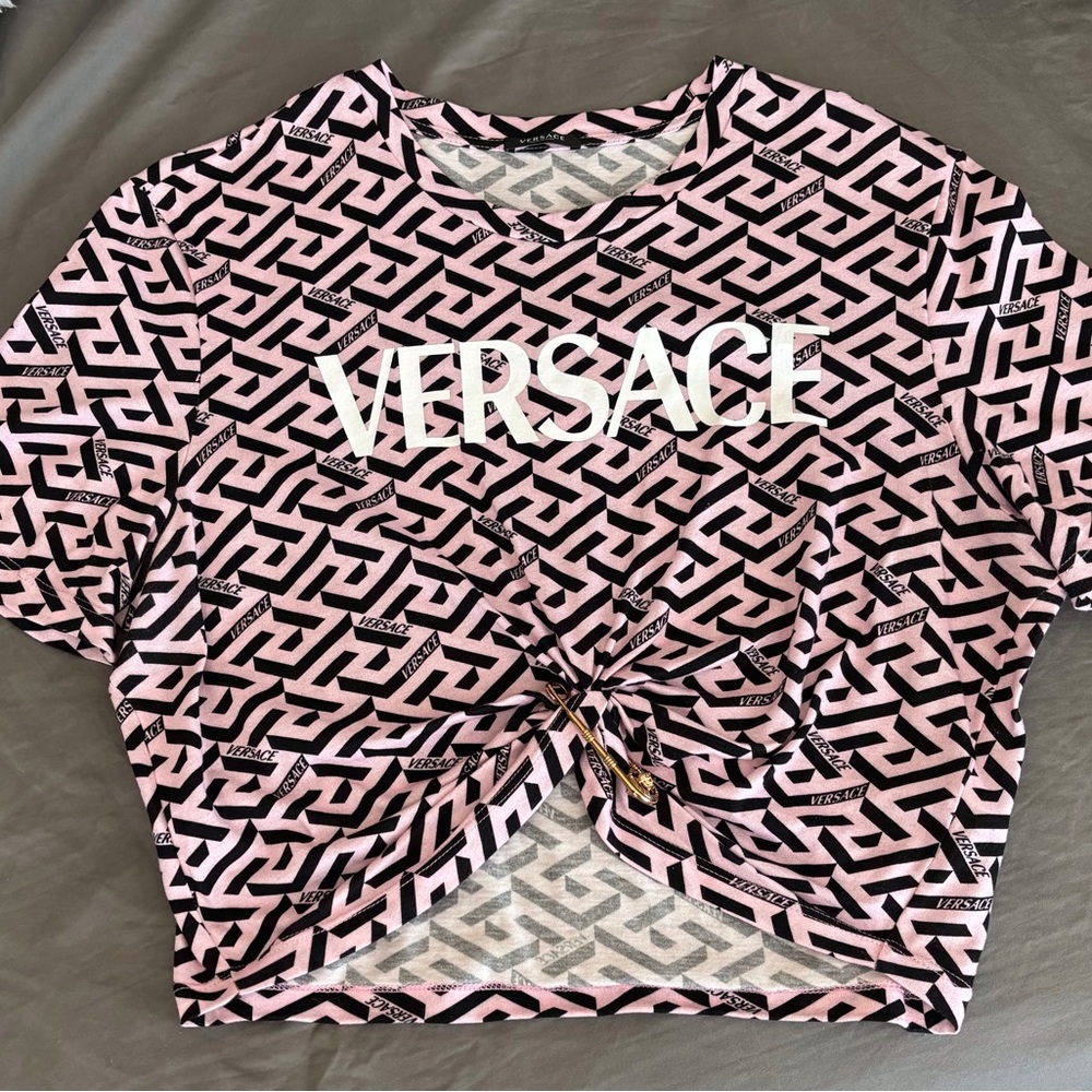 Versace Milano Stamp crop top